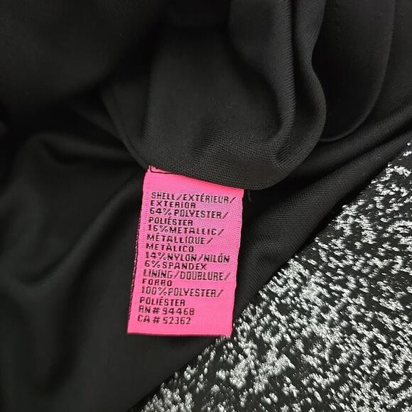 Betsey Johnson Womens Size 6 Metallic Print V-Neck Cap Sleeve Stretch Knit Dress - Picture 4 of 12